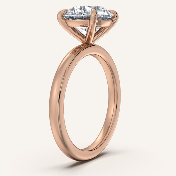 Round Solitaire Engagement Ring | 14k Rose Gold