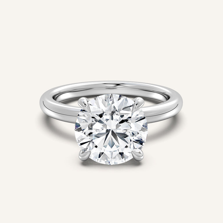 Image for Ame Solitaire Engagement Ring | 14k White Gold