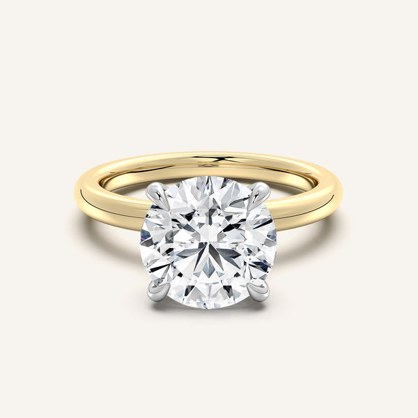 Ame Solitaire Engagement Ring | 14k Two Tone