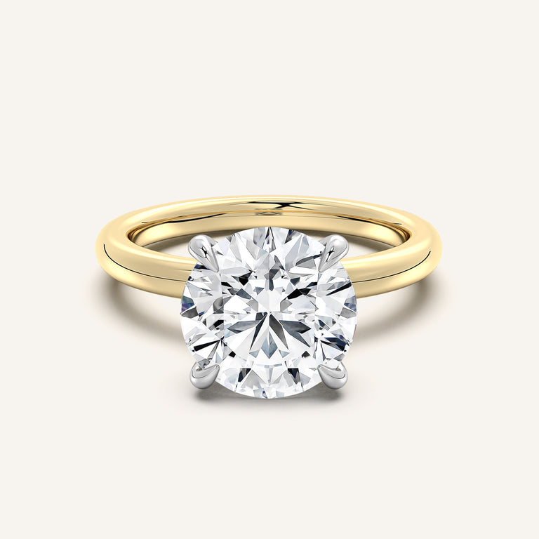 Image for Ame Solitaire Engagement Ring | 14k Two Tone