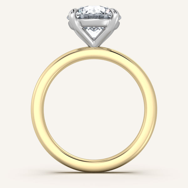 Ame Solitaire Engagement Ring | 18k Two Tone