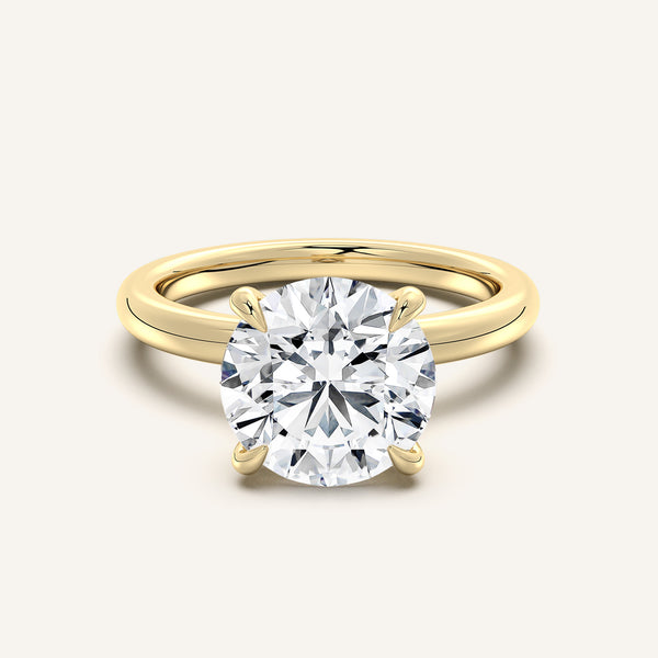 Ame Solitaire Engagement Ring | 14k Yellow Gold
