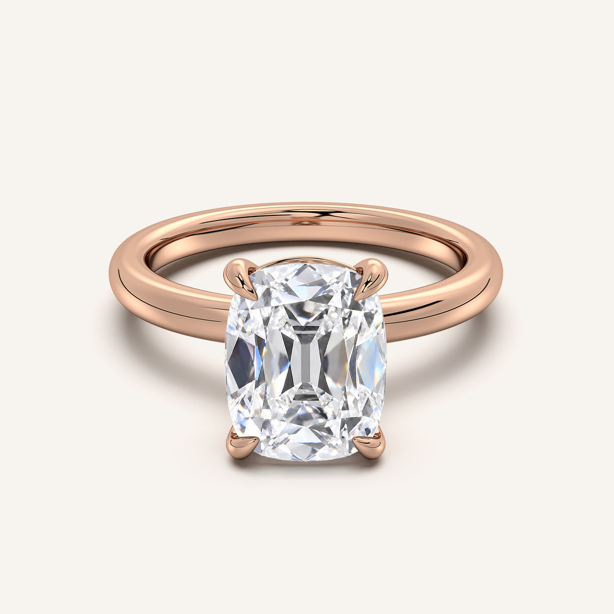 Image for Old Mine Cut Solitaire Engagement Ring | 18k Rose Gold