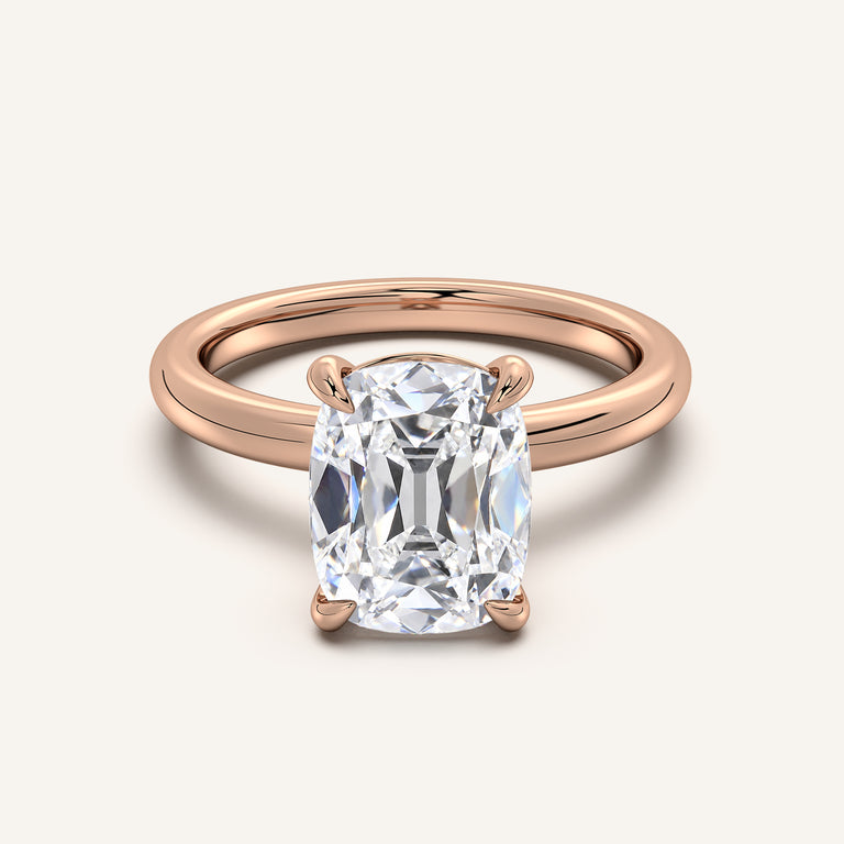 Image for Old Mine Cut Solitaire Engagement Ring | 18k Rose Gold