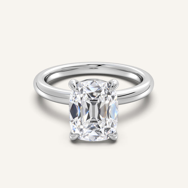 Old Mine Cut Solitaire Engagement Ring | Platinum