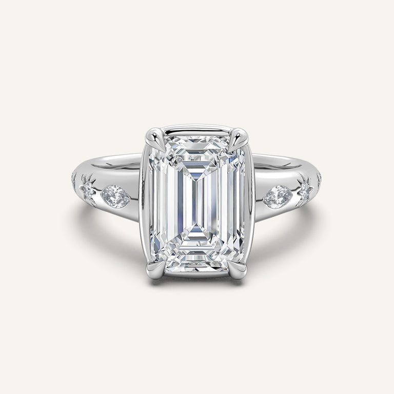 Image for Faux Bezel Engagement Ring | Platinum