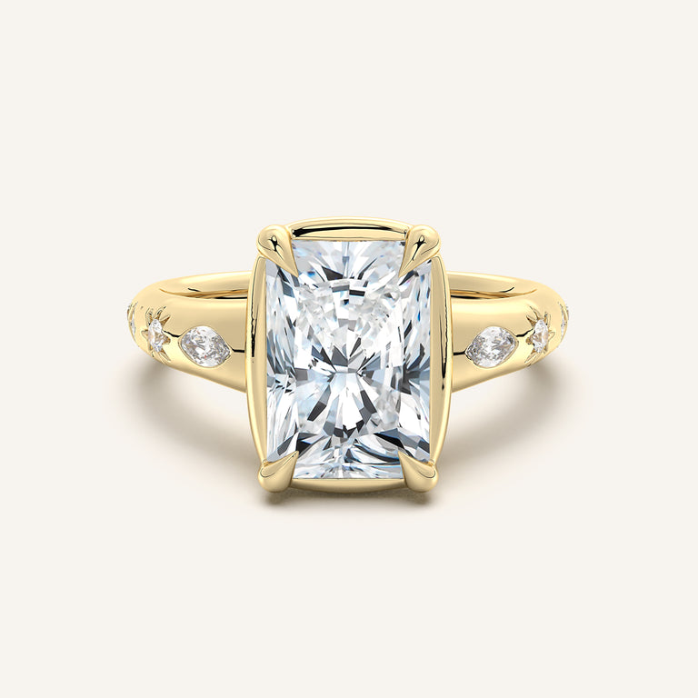 Image for Faux Bezel Engagement Ring | 14k Yellow Gold