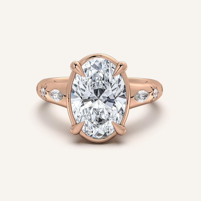 Image for Faux Bezel Engagement Ring | 18k Rose Gold