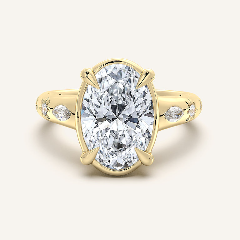Image for Faux Bezel Engagement Ring | 18k Yellow Gold