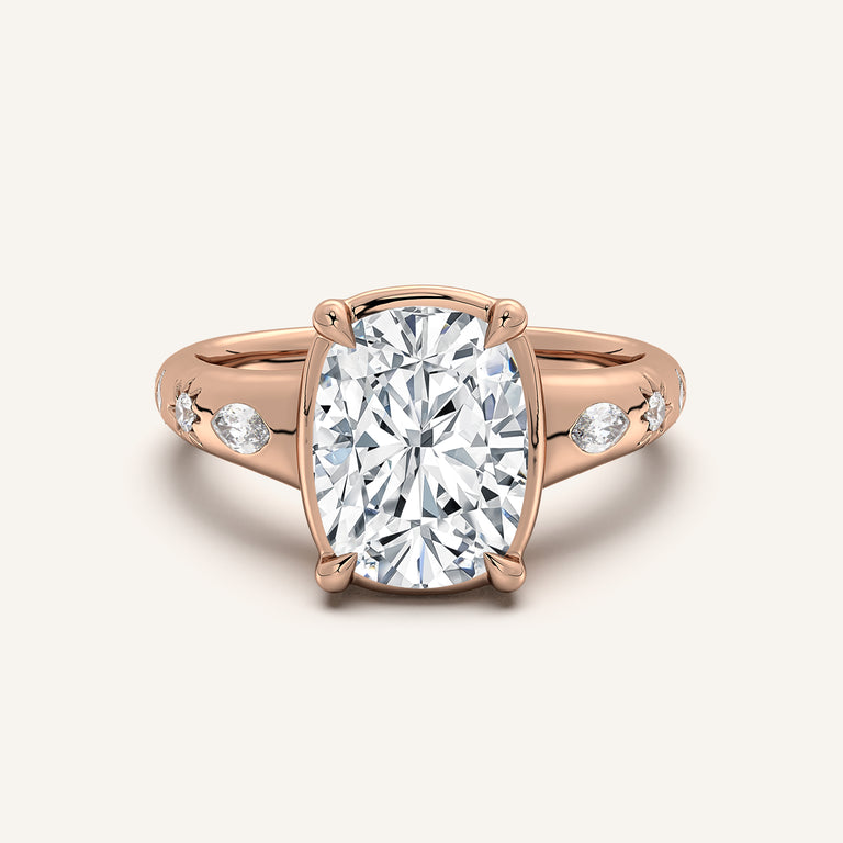 Image for Faux Bezel Engagement Ring | 14k Rose Gold