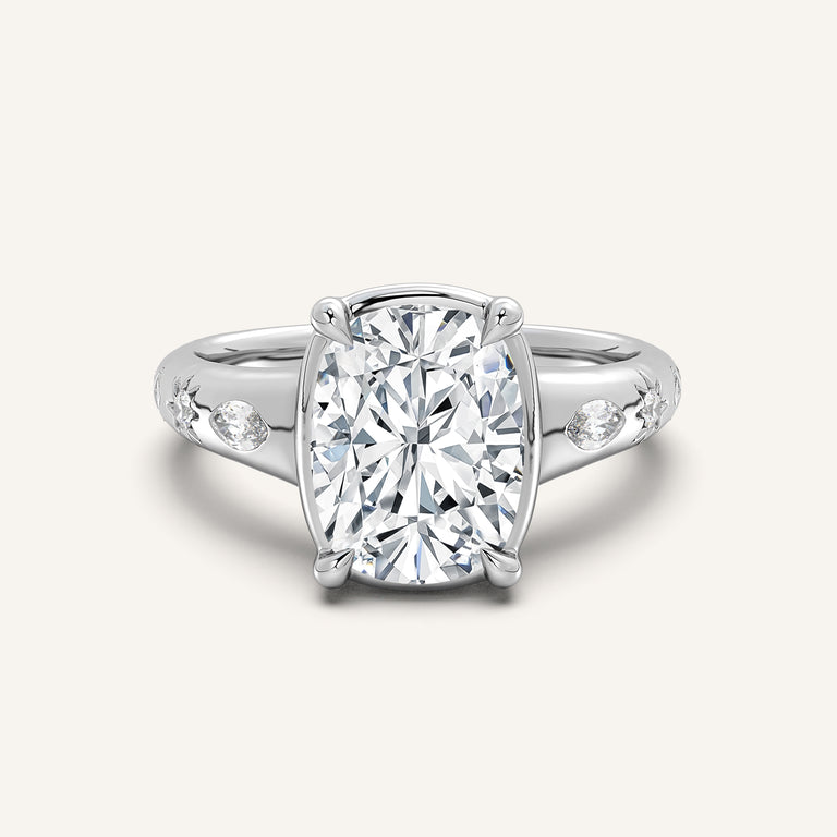 Image for Faux Bezel Engagement Ring | Platinum