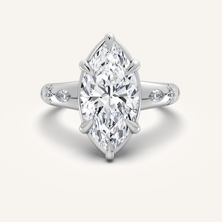 Image for Faux Bezel Engagement Ring | Platinum