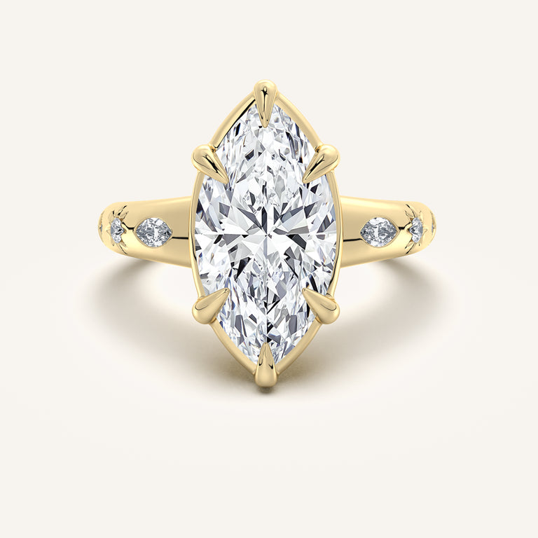 Image for Faux Bezel Engagement Ring | 18k Yellow Gold
