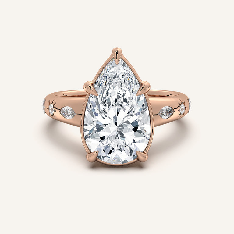 Image for Faux Bezel Engagement Ring | 14k Rose Gold