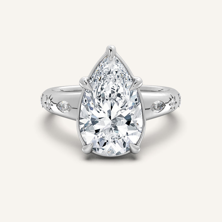 Image for Faux Bezel Engagement Ring | Platinum
