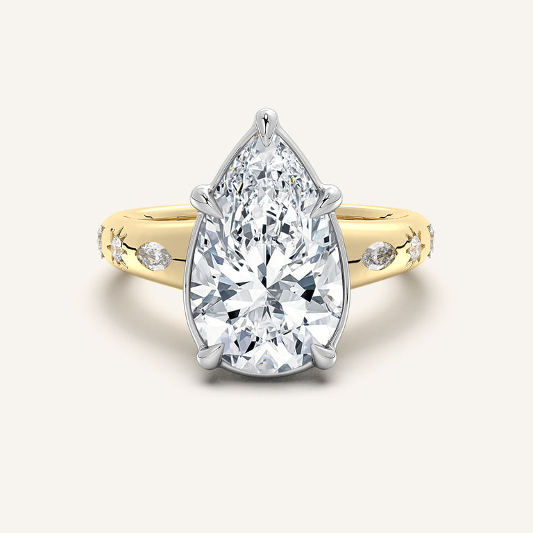 Image for Faux Bezel Engagement Ring | 18k Two Tone