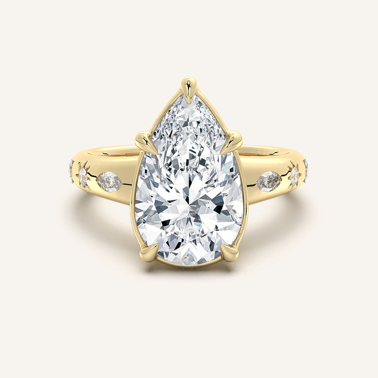 Image for Faux Bezel Engagement Ring | 14k Yellow Gold