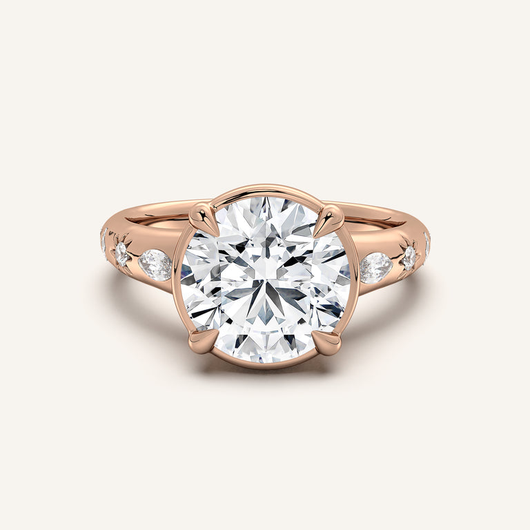 Image for Faux Bezel Engagement Ring | 14k Rose Gold