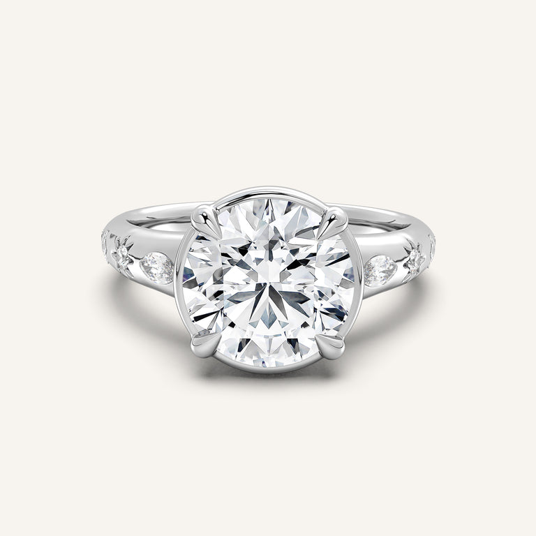 Image for Faux Bezel Engagement Ring | Platinum
