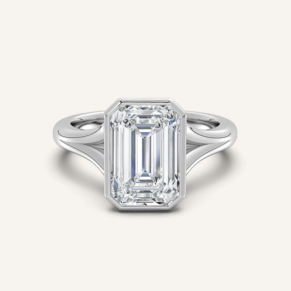 Split Cathedral Bezel | Platinum