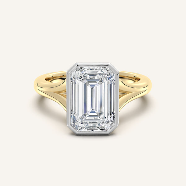 Split Cathedral Bezel | 14k Two Tone