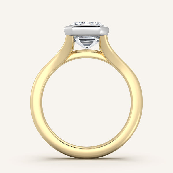 Split Cathedral Bezel | 14k Two Tone