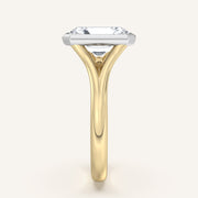 Image for Radiant Split Cathedral Bezel Ring | 18k Two Tone