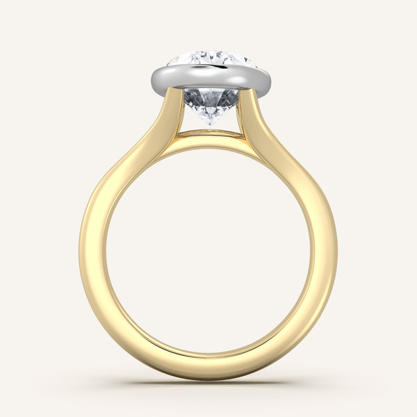 Split Cathedral Bezel | 18k Two Tone