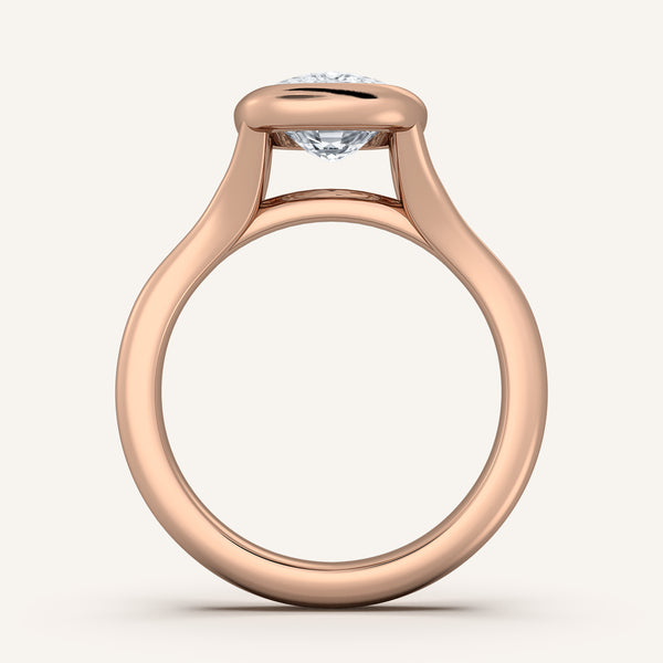 Split Cathedral Bezel | 18k Rose Gold