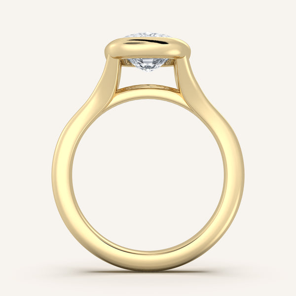 Split Cathedral Bezel | 18k Yellow Gold