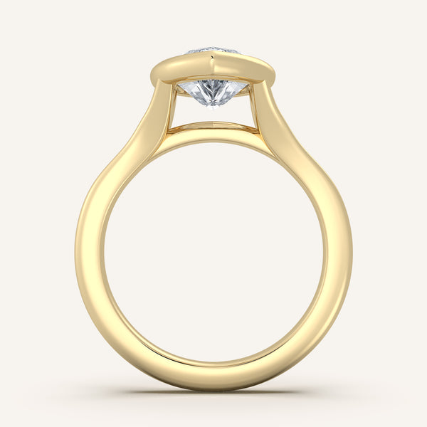 Split Cathedral Bezel | 18k Yellow Gold