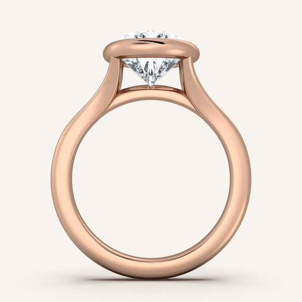 Split Cathedral Bezel | 14k Rose Gold