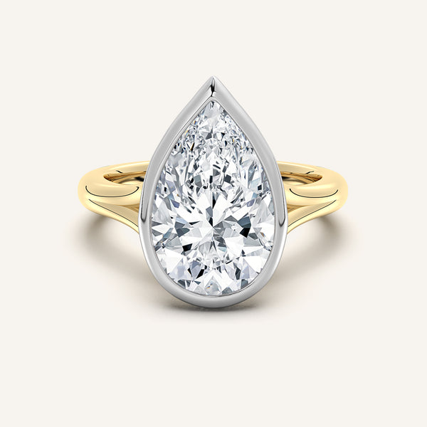 Split Cathedral Bezel | 14k Two Tone