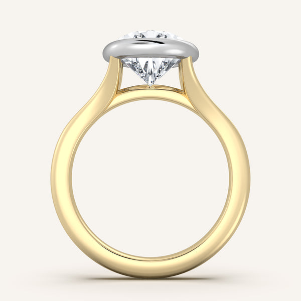 Split Cathedral Bezel | 14k Two Tone