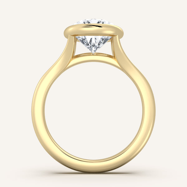 Split Cathedral Bezel | 18k Yellow Gold