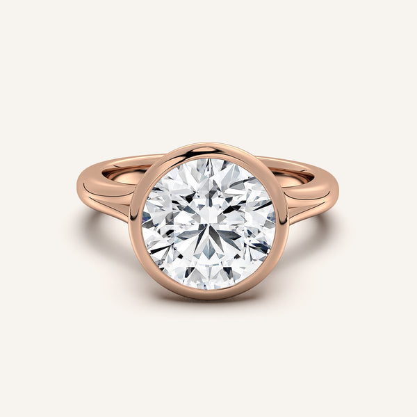 Split Cathedral Bezel | 14k Rose Gold