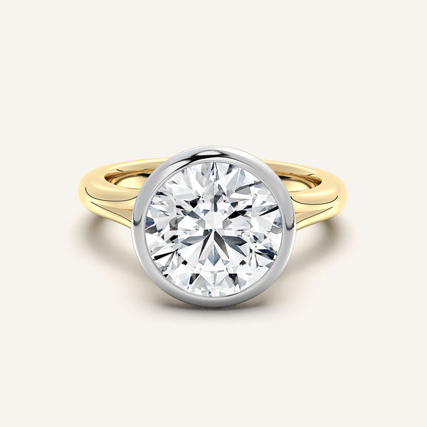 Split Cathedral Bezel | 14k Two Tone