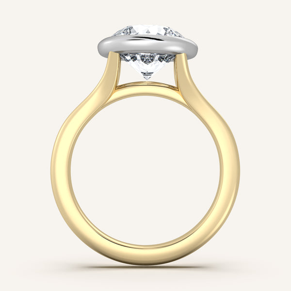 Split Cathedral Bezel | 14k Two Tone