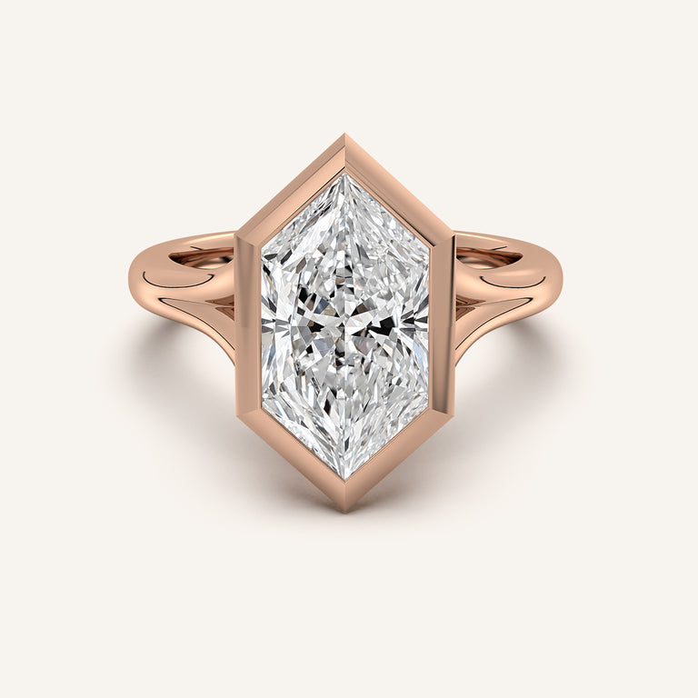 Image for Dutch Marquise Split Cathedral Bezel Ring | 18k Rose Gold