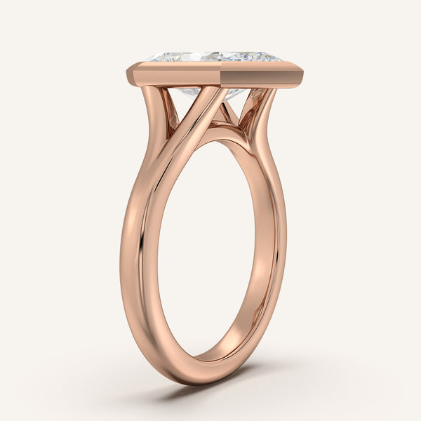 Dutch Marquise Split Cathedral Bezel Ring | 18k Rose Gold