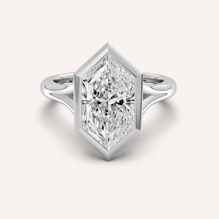 Image for Dutch Marquise Split Cathedral Bezel Ring | Platinum