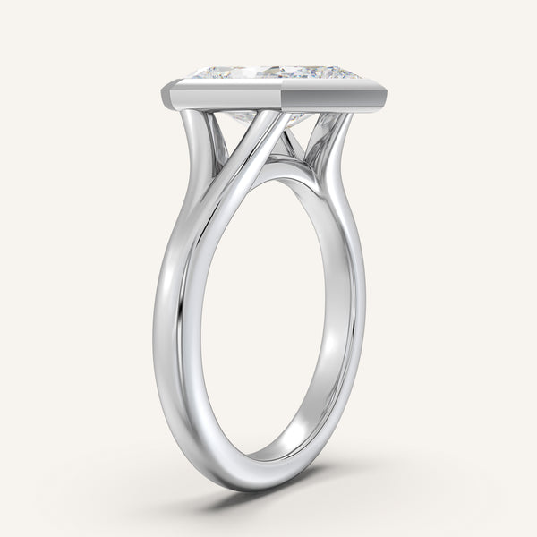 Dutch Marquise Split Cathedral Bezel Ring | Platinum
