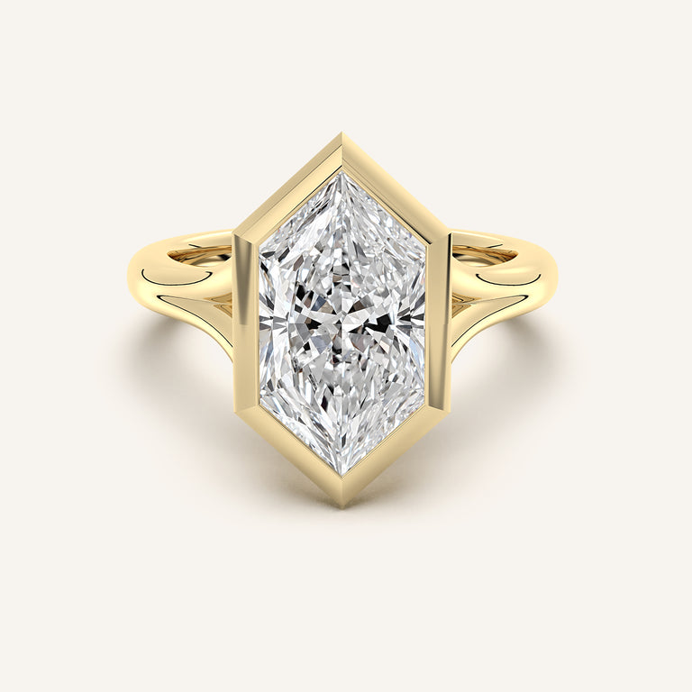 Image for Dutch Marquise Split Cathedral Bezel Ring | 18k Yellow Gold