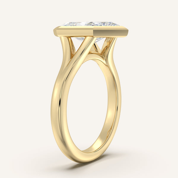 Dutch Marquise Split Cathedral Bezel Ring | 18k Yellow Gold