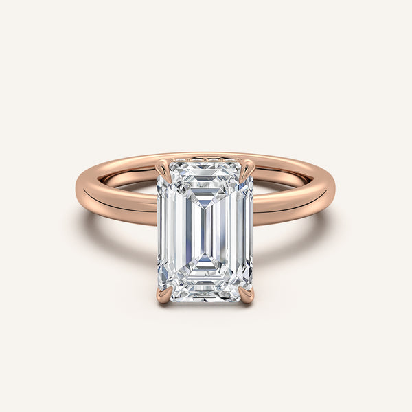 Eternite Hidden Halo Engagement Ring | 14k Rose Gold