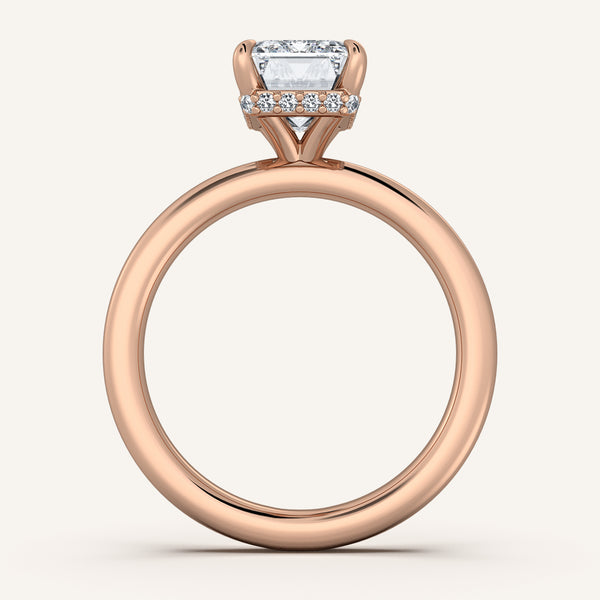 Eternite Hidden Halo Engagement Ring | 18k Rose Gold