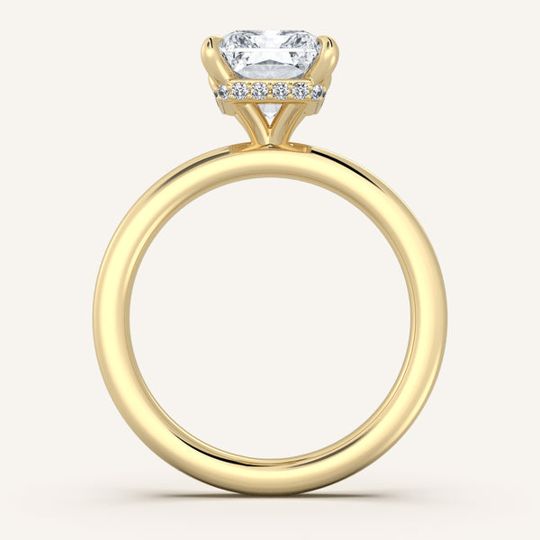 Eternite Hidden Halo Engagement Ring | 18k Yellow Gold