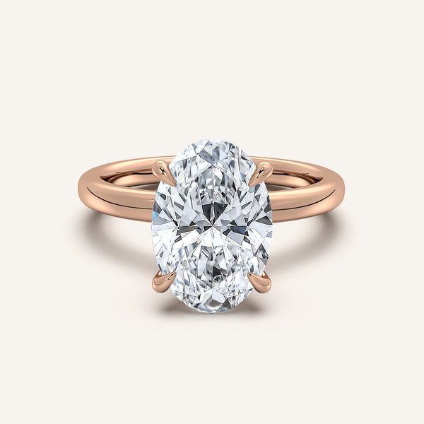 Eternite Hidden Halo Engagement Ring | 14k Rose Gold