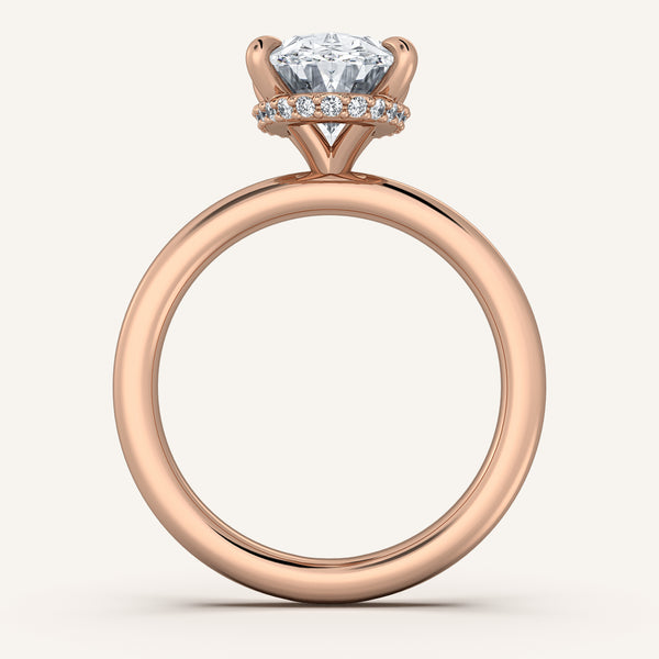 Eternite Hidden Halo Engagement Ring | 14k Rose Gold