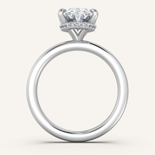 Eternite Hidden Halo Engagement Ring | 18k White Gold
